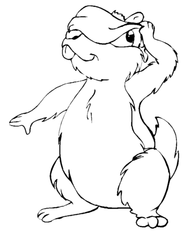 Plansa de colorat cu Marmota 12 4